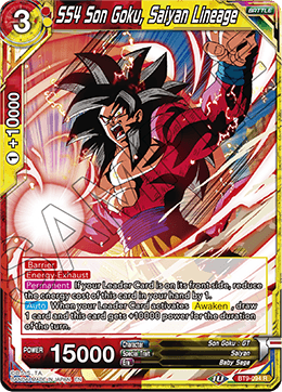 SS4 Son Goku, Saiyan Lineage, Universal Onslaught Pre-Release Cards · BT9-094