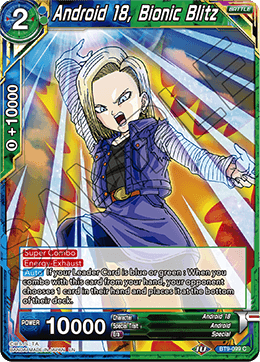 Android 18, Bionic Blitz, Expansion Deck Box Set 20: Ultimate Deck 2022 · BT9-099