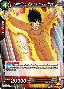 Yamcha, Eye for an Eye, Draft Box 06 - Giant Force · DB3-005