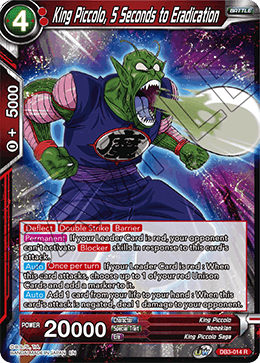 King Piccolo, 5 Seconds to Eradication, Draft Box 06 - Giant Force · DB3-014