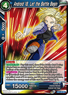 Android 18, Let the Battle Begin, Collector's Selection Vol. 3 · EB1-20