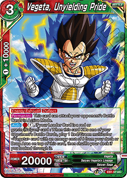 Vegeta, Unyielding Pride, Battle Evolution Booster · EB1-57