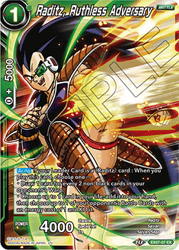 Raditz, Ruthless Adversary, Expansion Deck Box Set 07: Magnificent Collection - Fusion Hero · EX07-07
