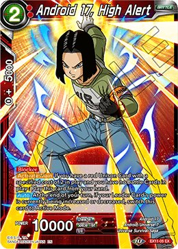 Android 17, High Alert, Expansion Deck Box Set 11: Universe 7 Unison · EX11-05