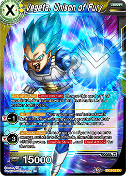 Vegeta, Unison of Fury, Theme Selection: History of Vegeta · EX12-02