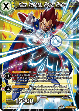 King Vegeta, Royal Pride, Special Anniversary Set 2020 · EX13-22