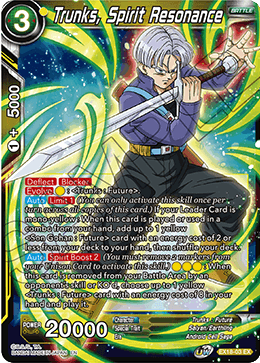 Trunks, Spirit Resonance, Expansion Deck Box Set 18: Namekian Boost · EX18-03