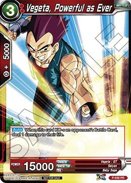 Vegeta, Powerful as Ever, Judge Promotion Cards · P-030