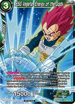 SSG Vegeta, Energy of the Gods, Promotion Cards · P-098