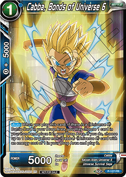 Cabba, Bonds of Universe 6, Promotion Cards · P-127