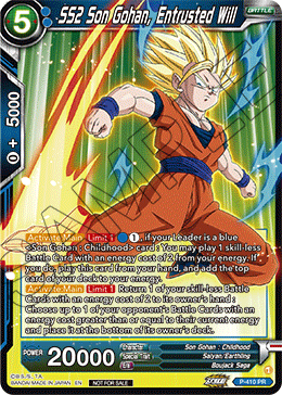 SS2 Son Gohan, Entrusted Will, Tournament Promotion Cards · P-410