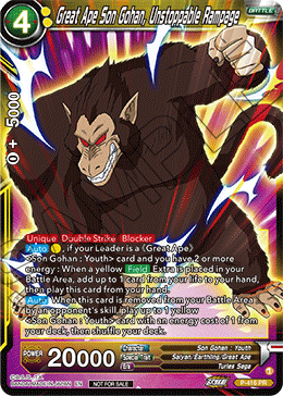Great Ape Son Gohan, Unstoppable Rampage, Tournament Promotion Cards · P-416