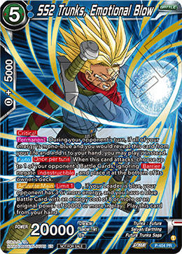 SS2 Trunks, Emotional Blow, Tournament Promotion Cards · P-454