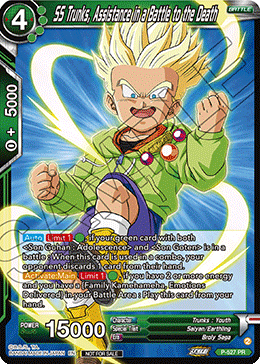 SS Trunks, Assistance in a Battle to the Death, Tournament Promotion Cards · P-527
