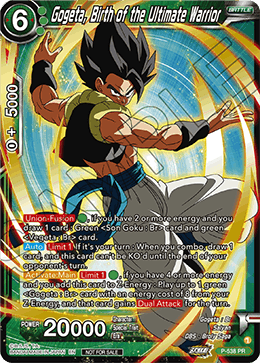 Gogeta, Birth of the Ultimate Warrior, Tournament Promotion Cards · P-538