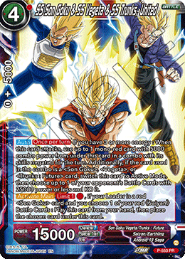 SS Son Goku & SS Vegeta & SS Trunks, United, Promotion Cards · P-553