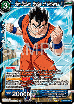 Son Gohan, Brains of Universe 7, Tournament Promotion Cards · P-608