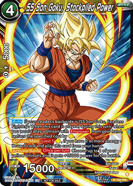 SS Son Goku, Stockpiled Power, Tournament Promotion Cards · P-733