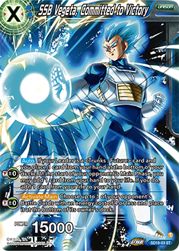 SSB Vegeta, Committed to Victory, Dawn of the Z-Legends · SD18-03