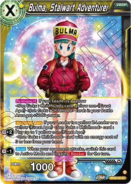 Bulma, Stalwart Adventurer, Dawn of the Z-Legends · SD20-03