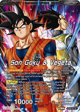 Son Goku & Vegeta // SSB Vegito, Shining Warrior, Expansion Deck Box Set 24: Premium 7th Anniversary Box 2024 · SD23-01