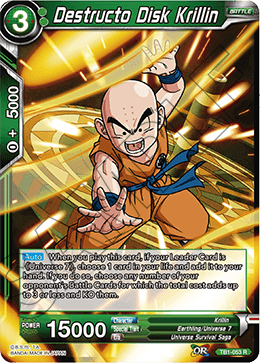 Destructo Disk Krillin, Tournament of Power · TB1-053