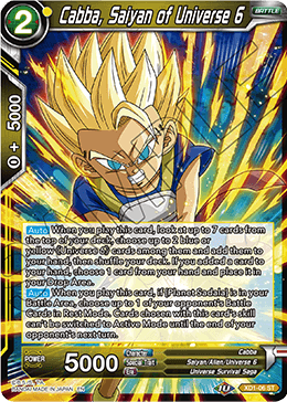 Cabba, Saiyan of Universe 6, Assault of the Saiyans · XD1-06
