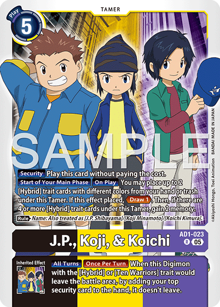 J.P., Koji, & Koichi, Advanced Booster Digimon Generation · AD1-023