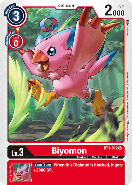 Biyomon, Release Special Booster 1.0 · BT1-012