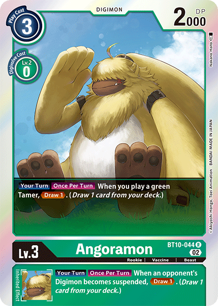 Angoramon, Xros Encounter Pre-Release Cards · BT10-044
