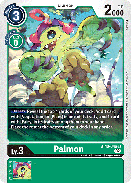 Palmon, Xros Encounter Pre-Release Cards · BT10-046