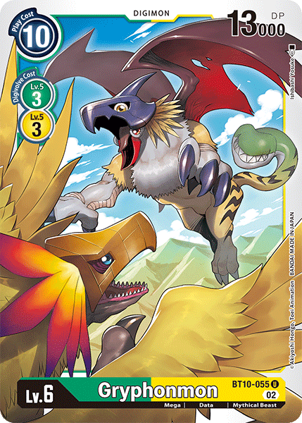 Gryphonmon, Xros Encounter Pre-Release Cards · BT10-055
