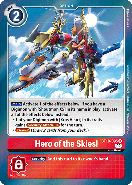 Hero of the Skies!, Xros Encounter Pre-Release Cards · BT10-095