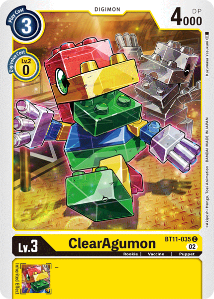 ClearAgumon, Dimensional Phase · BT11-035