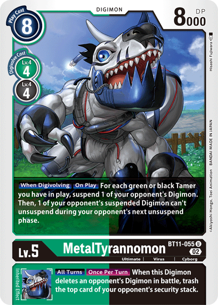 MetalTyrannomon, Dimensional Phase · BT11-055