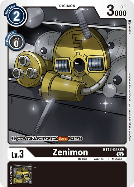 Zenimon, Across Time · BT12-058