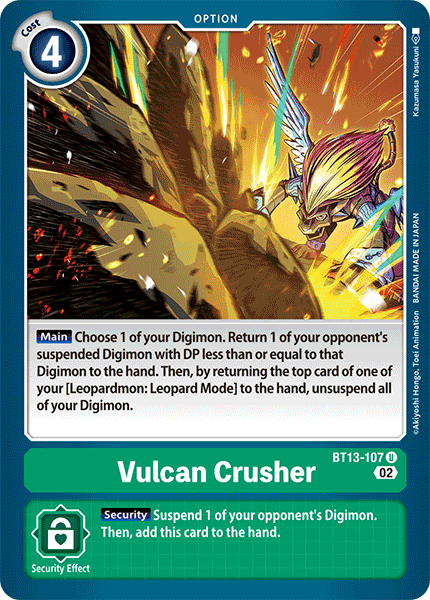 Vulcan Crusher, Versus Royal Knights Pre-Release Cards · BT13-107
