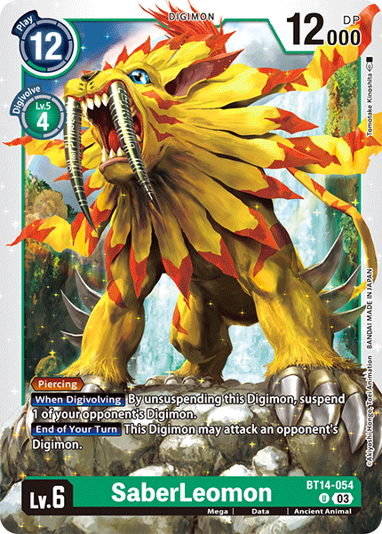 SaberLeomon, Blast Ace Pre-Release Cards · BT14-054