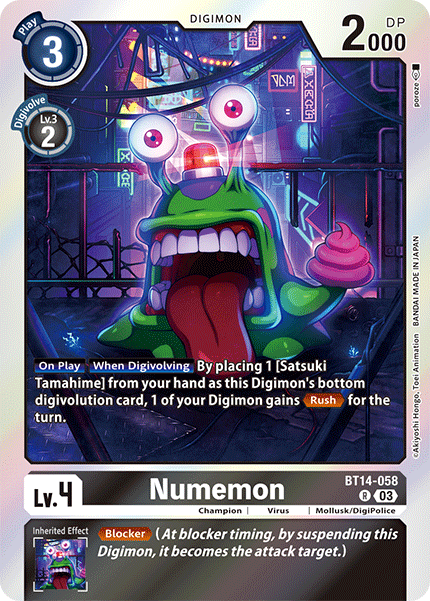 Numemon, Blast Ace Pre-Release Cards · BT14-058