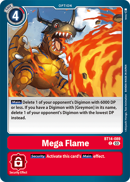 Mega Flame, Blast Ace · BT14-089