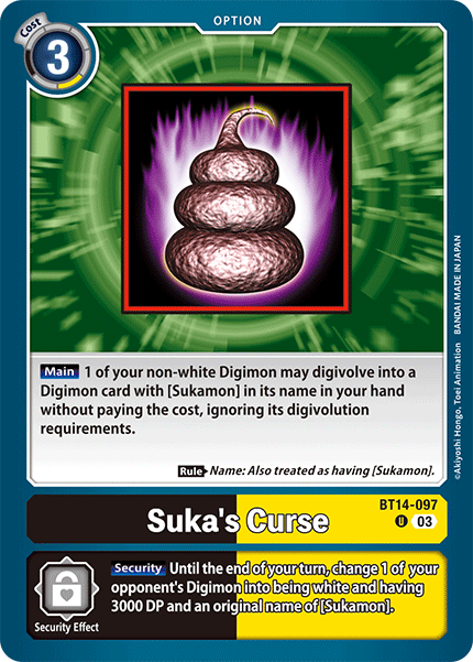 Suka's Curse, Blast Ace Pre-Release Cards · BT14-097