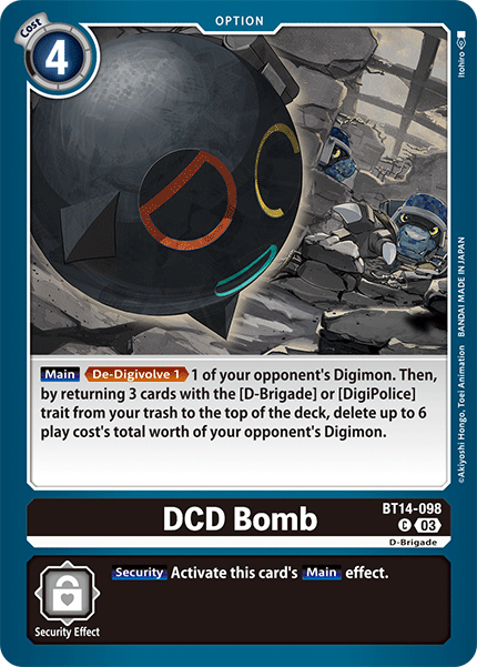 DCD Bomb, Blast Ace · BT14-098