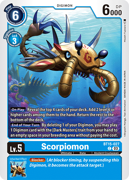 Scorpiomon, Exceed Apocalypse · BT15-027