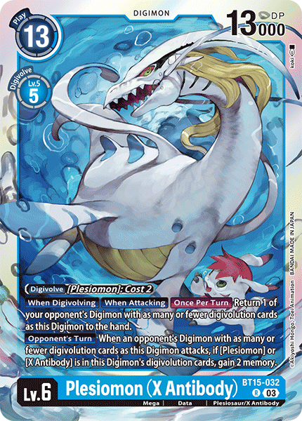 Plesiomon, Exceed Apocalypse Pre-Release Cards · BT15-032