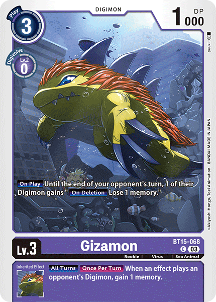 Gizamon, Exceed Apocalypse · BT15-068