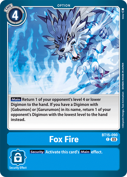 Fox Fire, Exceed Apocalypse · BT15-090