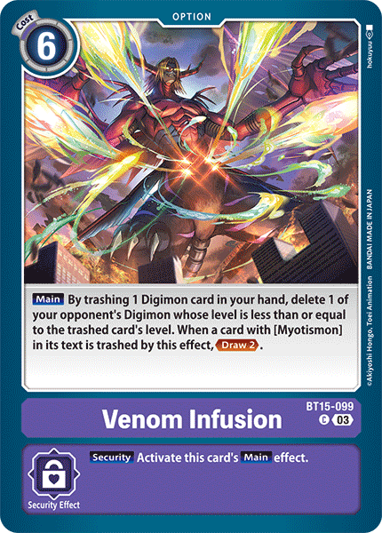 Venom Infusion, Exceed Apocalypse · BT15-099