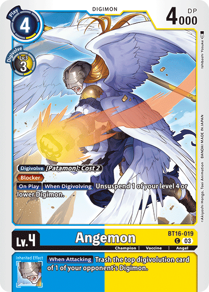 Angemon, Beginning Observer · BT16-019