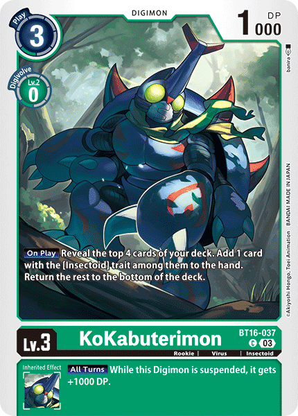 KoKabuterimon, Beginning Observer · BT16-037
