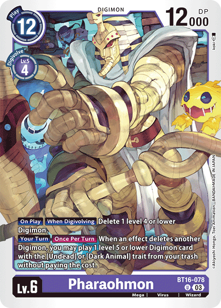 Pharaohmon, Beginning Observer Pre-Release Cards · BT16-078